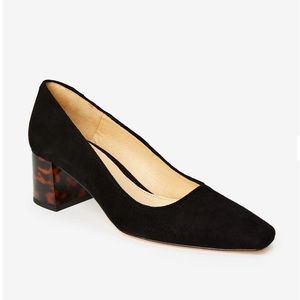 J.McLaughlin black suede heels size 7.5 CURRENT SEASON